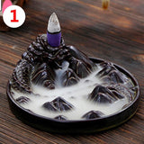 Ceramic Sculpture  Backflow Waterfall Smoke Incense Burner Censer Holder [&lt;lun&gt;]