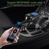 Bluetooth Car FM Transmitter,Audio/Radio Adapter Receiver, Wireless Hands Free Car Kit, W 1.44 Inch Display,Mp3 Player with Car Charger, Hands-free Calling