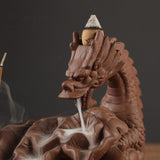 Retro Handmade Ceramic Censer Backflow Incense Burner Home Decor Incense Holder Buddhist Crafts