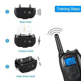 2 Dog Training Collar 300m Remote Rechargeable and 100% Waterproof Shock Collars,with Beep/Vibration/Electric Shock for All Dogs