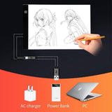 A4 LED Painting Tracing Board Copy Pad Panel Drawing Tablet Art Artcraft Stencil Artist Tattoo Design Light Box