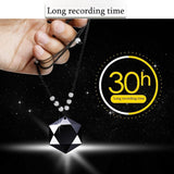 (8/16/32 ROM) Hidden Digital HD Audio Necklace Voice Recorder Time Stamp Voice Recorder HiFi Lossless MP3 with Built-In Battery for Meeting Interview