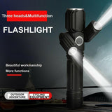4-Modes Multifunction USB Rechargeable Bike Light Set Powerful Lumens Bicycle Light Road Bike Headlight