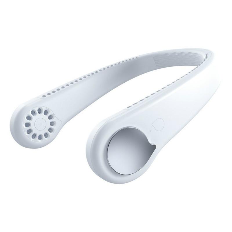 Summer Fashion Hanging Dual Cooling Neck Fan Mini USB Portable Rechargeable Quiet Ventilator For Traveling Outdoor Indoor