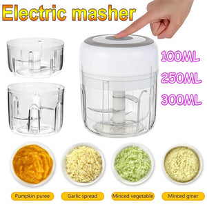 New Upgrade Smart Electric Mini Food Garlic Vegetable Chopper Meat Grinder Crusher Press for Nut Fruit Rechargeable Onion Multi-function Processor Kitchen Accessories Tools [&lt;lun&gt;]