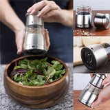 Pepper Grinder or Salt Shaker for Professional Chef - Best Spice Mill with Brushed Stainless Steel, Special Mark, Ceramic Blades and Adjustable Coarseness