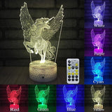 Colorful 3D Light Touch Switch LED Lights Fade Visual Illusion Lamps Table Lamps