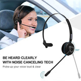 Bluetooth Headset, Trucker Bluetooth Headset, V5.0 Handsfree Wireless Phone Headset with Charging Station, Noice Cancelling, Bluetooth Headset with Microphone, Suitable for Call Center Office Phone