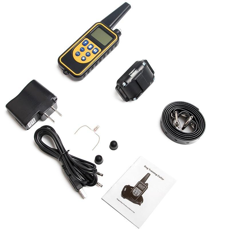 1000M IP6X 4 Modes Waterproof Pet Dog Training Collar Eectric Remote Control Shock Collar with LCD Display for 1~3 Dogs