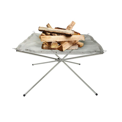 New Folding Camp Stove Fire Frame Stand Wood Burning Grill Stainless Steel Rack Heater Camping Tool [<lun>]