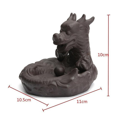 Various back flow incense cone burner Chinese traditional  Handmade Beautiful Scene Ceramic Home Decor  handmade gifts [<lun>]