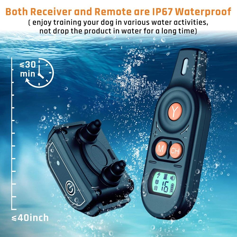 Dog Training Collar, (1 Or 2 Pack) 2019 Updated 3 Channels Shock Collar for Dogs with 2600ft Remote, Beep Vibration Shock 3 Modes Fully Waterproof Dog Shock Collar for Small/Medium/Large Dogs