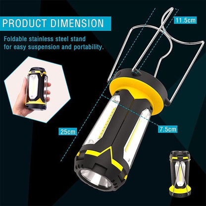 Rechargeable LED Camping Lantern Portable Tent LED Lights Flashlights by USB Charging for Phone Charging Emergency Hurricane Fishing and More [<lun>]