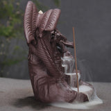 2020 Ceramic Dragon Incense Burner for Smoke Backflow Like Water Streaming Down Art Craft Incense Cone Furnace Home Decor