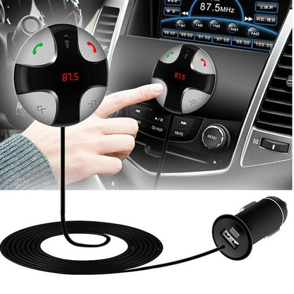 FM Digital Wireless Handsfree Bluetooth 3.0 Car Kit Adapter Charger MP3 Player FM Radio Transmitter In-car Bluetooth Music Receiver for Smartphone Tablet
