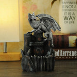 2021 New Retro Resin Crafts Ornaments Ash Catcher Dragon Backflow Incense Burner Holder Home Furnishing Nordic Christmas As Gift Aromatherapy (Color: Grey) [&lt;lun&gt;]