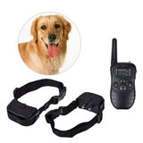 Professional LCD Electric 300M 100LV Levels Waterproof Shock Vibra Pet Training Collar Electric Pet Dog Training Remote Control Collar (Color: Black)