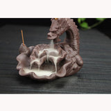 Retro Handmade Ceramic Censer Backflow Incense Burner Home Decor Incense Holder Buddhist Crafts