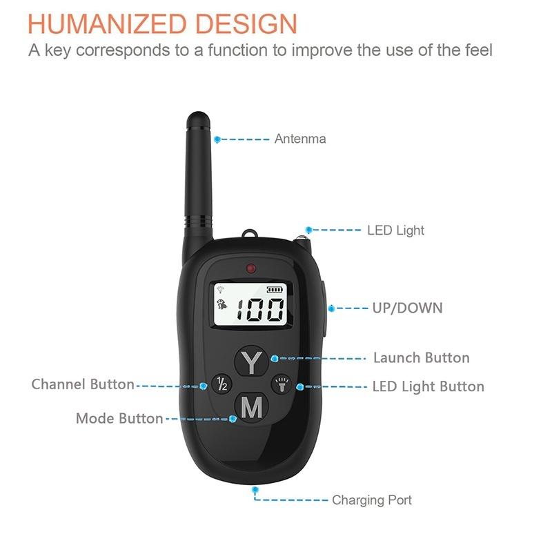Dog Shock Training Collar,Rechargeable Waterproof 500ft Control Dog Shock Collar with Remote,Beep Vibration Shock for Small Medium Large Dogs