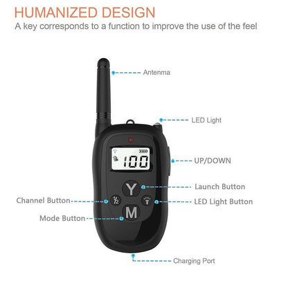 Dog Shock Training Collar,Rechargeable Waterproof 500ft Control Dog Shock Collar with Remote,Beep Vibration Shock for Small Medium Large Dogs