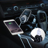 Bluetooth Car FM Transmitter,Audio/Radio Adapter Receiver, Wireless Hands Free Car Kit, W 1.44 Inch Display,Mp3 Player with Car Charger, Hands-free Calling