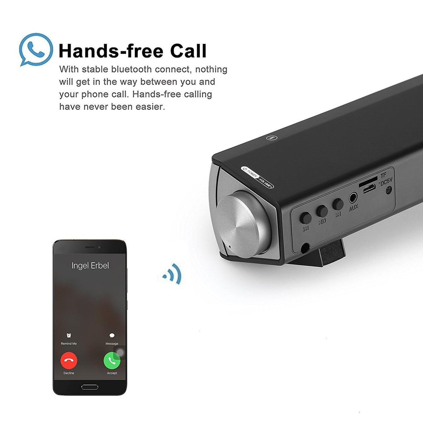 Strong Super Bass Sound bar Wireless Portable Bluetooth Speakers+FREE REMOTE