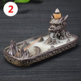 Ceramic Sculpture  Backflow Waterfall Smoke Incense Burner Censer Holder [&lt;lun&gt;]