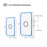 Latest Wireless Doorbell with 2 Receivers, IP55 Waterproof Doorbell, 1500 Feet Range, 5 Volume Levels, 60 Chimes &amp; LED Flash
