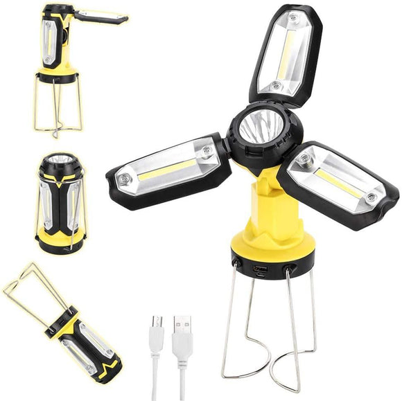 Rechargeable LED Camping Lantern, Portable Tent LED Lights Flashlights by USB Charging,Car Repair Household and Emergency Use [<lun>]
