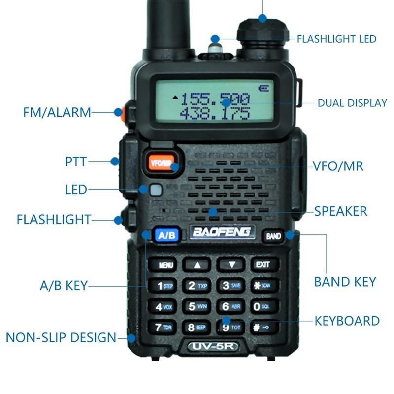 BAOFENG UV-5R Dual Band UHF/VHF Two Way Ham FM Radio+Speaker Mic Walkie Talkie [<lun>]