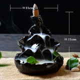 Retro Ceramic Incense Burner for Smoke Backflow Like Water Streaming Down Art Craft Incense Cones