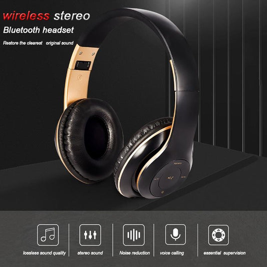 2021 New Wireless Bluetooth 4.1 Stereo Headset Auriculares Headphones with Mic Handsfree Call and music streaming HT