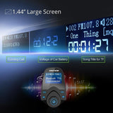 Bluetooth Car FM Transmitter,Audio/Radio Adapter Receiver, Wireless Hands Free Car Kit, W 1.44 Inch Display,Mp3 Player with Car Charger, Hands-free Calling