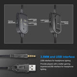 Pro Gaming Headset - Updated K8 Headset Gaming for PS4 New Xbox One, Stereo Over-ear Headphones &amp; Noise-canceling Microphone with Mic for PC Computer Mac Laptop Nintendo Switch Games