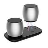 Portable Bluetooth Speakers Wireless  Dual Speakers, Mini Size Surround HD Sound, HandsFree for Calls Home, Outdoors,Office, Phones, PC,Shower,Pool,Travel (Twins)