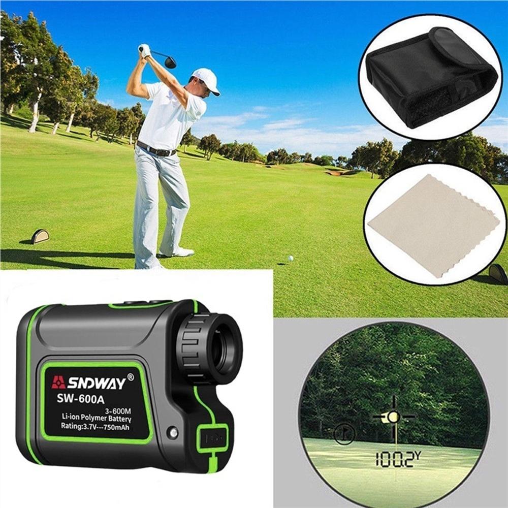 Golf Range Finder 656Yards, 7X Rangefinder with Flag Pole Lock Range Speed Scan Mode for Hunting Golf Course Hiking Climbing, Compact Laser Rangefinder Easy to Use for Outdoor