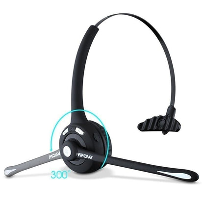 Truck Driver Bluetooth Headset Office Wireless headphones Mic Noise Canceling Headset with Microphone for Call Center,Cell Phone Laptop