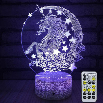 Colorful 3D Light Touch Switch LED Lights Fade Visual Illusion Lamps Table Lamps