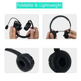 New Bluetooth Headphones with Mic,Wireless Bluetooth Headset Noise Cancelling Headphones with Boom Microphone On Ear Phone Headset for Office Phone Call Center Customer Service PC Cell Phones [&lt;lun&gt;]