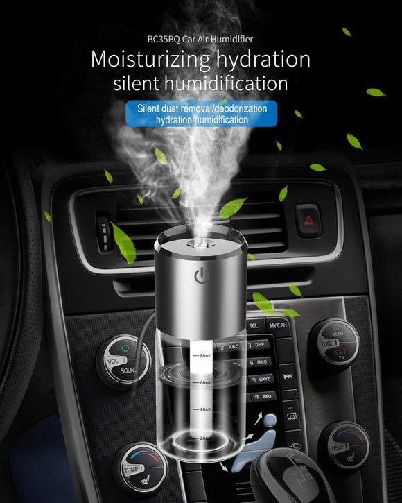 Car Humidifier and Dual USB Car Charger Mini Spray Car Air Purifier Vehicle Aroma Air Humidifiers