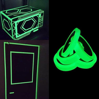 Roll Safety Self-adhesive Luminous Tape Glow In The Dark Luminous Emergency Lines Security Home Decorations PVC Tape Night Vision Warning Tape