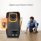 Laser Tape Measure 2-in-1,Construction Laser Measure 131 Ft, Tape Measure 16 Ft Metric and Inches with LCD Digital Display, Movable Magnetic Hook