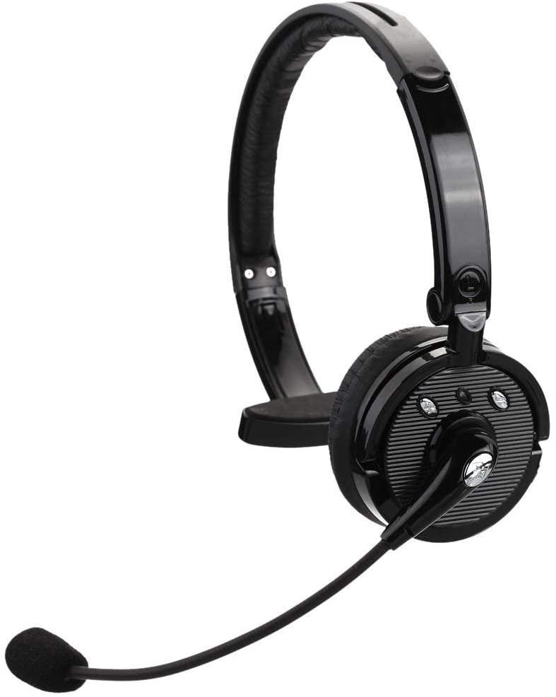 Pro Trucker Bluetooth Headset/Cell Phone Headset with Microphone, Office Wireless Headset, Over the Head Earpiece, On Ear Car