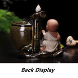 New Ceramic Porcelain Sima Guang Breaking the Vat Backflow Incense Burner Censer Little Monk Sandalwood Agilawood Aroma Furnace IT