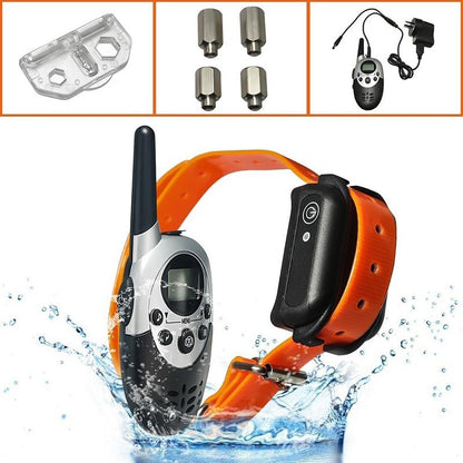 2021 New 1000 Yards Dog Training Collar with Remote, Rechargeable and Waterproof with 3 Dog Training Modes Static Shock/Vibration/Beep for Medium or Large Dog with White Backlight LCD Screen [<lun>]
