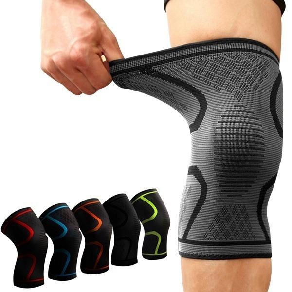 Fitness Running Cycling Knee Support Braces Elastic Nylon Sport Compression Knee Pad Sleeve for Basketball Volleyball [<lun>]