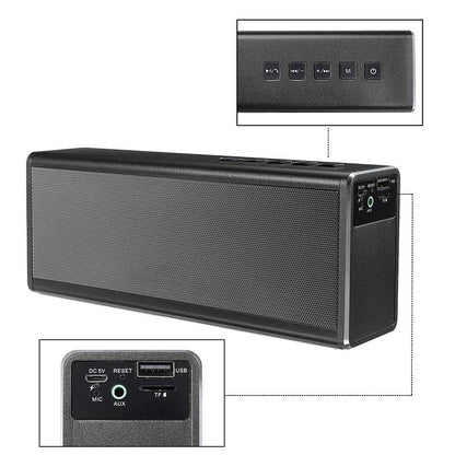 Metal Bluetooth Speaker,Wireless Dual Stereo Super Bass Speaker Portable Handfree Subwoofer Support Handfree TF AUX