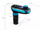 Fashion LCD Screen Vehicle Dual USB Car Charger Adapter Car Kit Bluetooth Converter MP3 Player FM Transmitter Hands-free Support SD [&lt;lun&gt;]