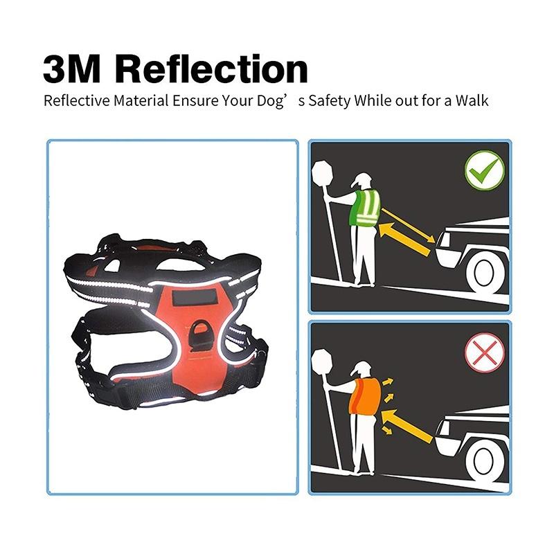 Truelove No-Pull Dog Harness Front Range Comfortable Reflective  Soft Mesh Dog Harness Reflective highend Soft Mesh Service Pet Dog Harness for Walking Hiking and Training