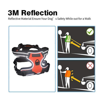Truelove No-Pull Dog Harness Front Range Comfortable Reflective  Soft Mesh Dog Harness Reflective highend Soft Mesh Service Pet Dog Harness for Walking Hiking and Training